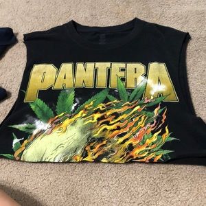pantera muscle, band tee